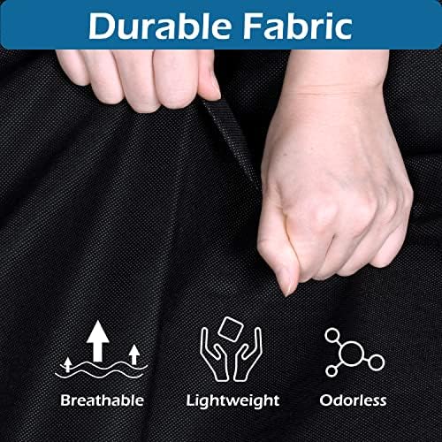 MISSLO 43" Suit Bag Suit Covers for Men Garment Covers for Clothes with Accessories Zipper Pocket Breathable Gusseted Storage Shirts Dresses Coats, Black