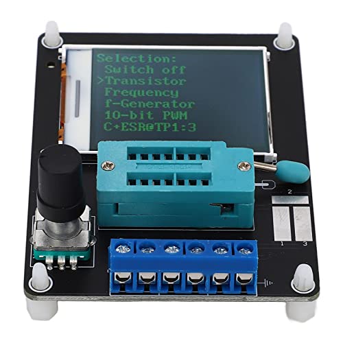 flexman Transistor Tester, GM8A DC 5V Mosfet Transistor Capacitor Tester with 1.77 TFT Color Screen, 1~1MHz Capacitance Inductance ESR Volt Frequency Meter (English Full Version)