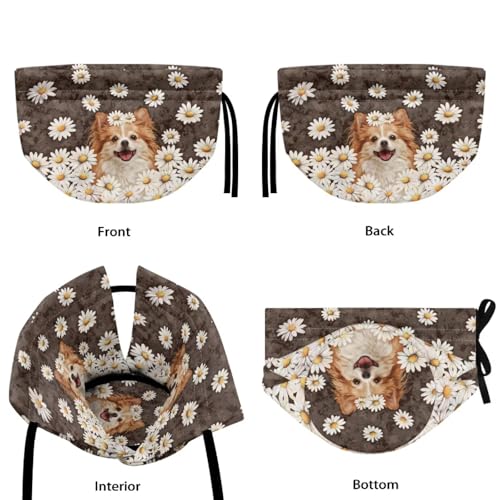 Image of Papillon Daisy Print Tea Cozy for Teapot Insulated Tea Kettle Cosy Drawstring Design Teapot Insulation Cover for Keeping Warm