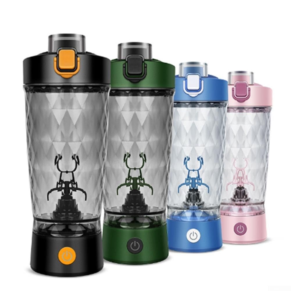 Mescola i tuoi pasti ovunque con questo shaker elettrico ricaricabile tramite USB, leggero ed efficiente per miscelare le proteine (verde)