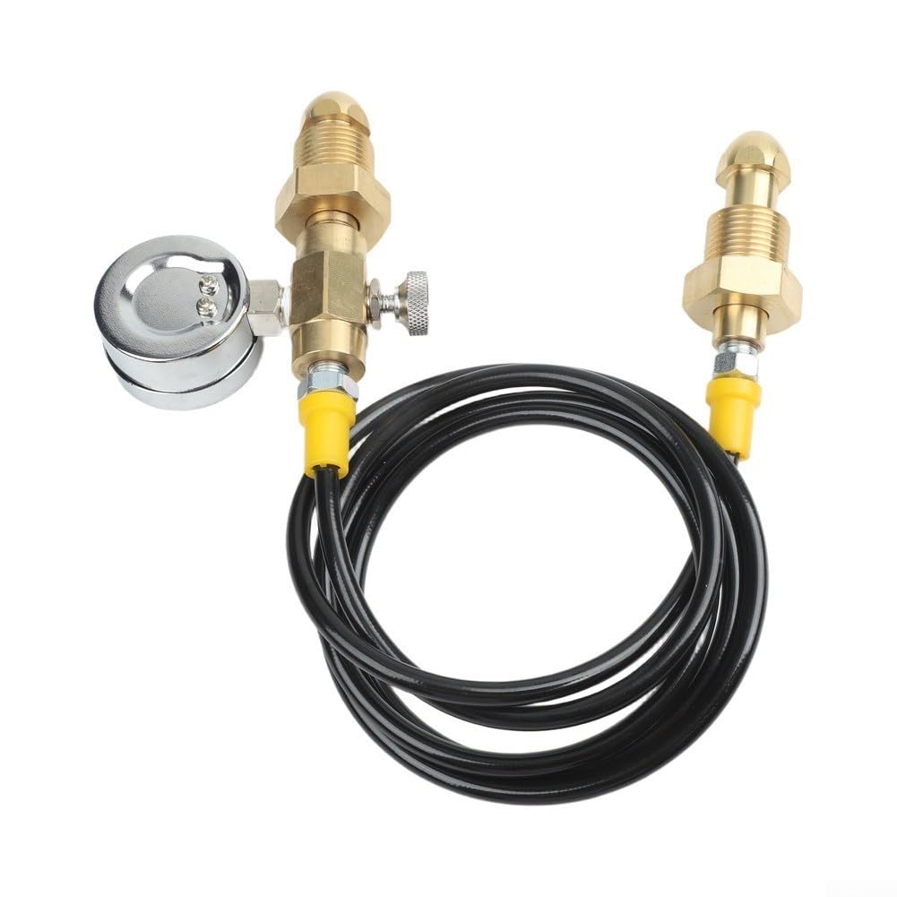 Manguera de recambio de cilindro de argón BS 341 No 3 G5/8 RH adaptador para estación de llenado del Reino Unido, acero inoxidable de alta presión para tubo de transferencia trenzado para soldadura de