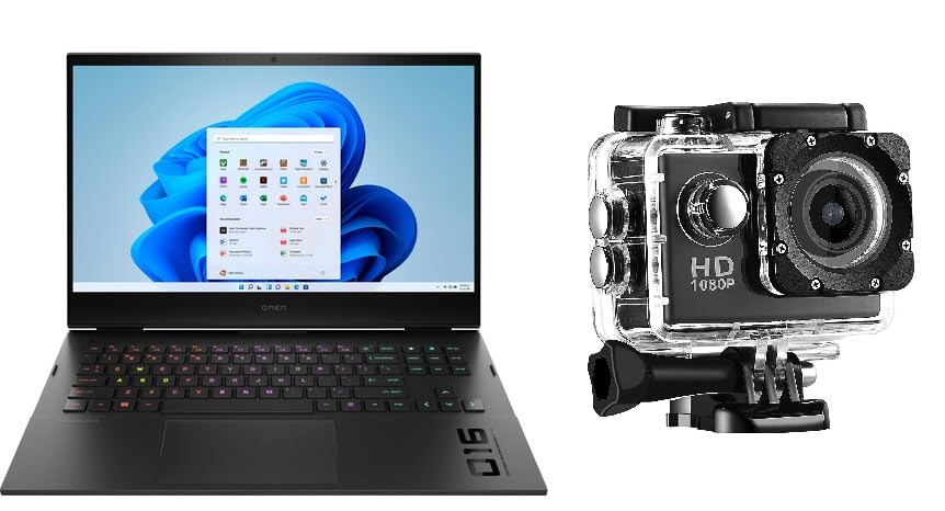 HP Latest Omen 16 Gaming Laptop 16.1” FHD 144Hz Display AMD RYZEN 7 6800H Upto 4.7GHz 32GB 1TB SSD NVIDIA RTX 3060 6GB Graphics RGB Backlit Eng Key WIN11 With Free Sports Action Camera