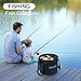 URPRO Collapsible Bucket, 20L Folding Water Bucket Lightweight Portable for Fishing, Camping, Outdoors, Picnic, Hiking, Beach, Car Wash, Garden Black