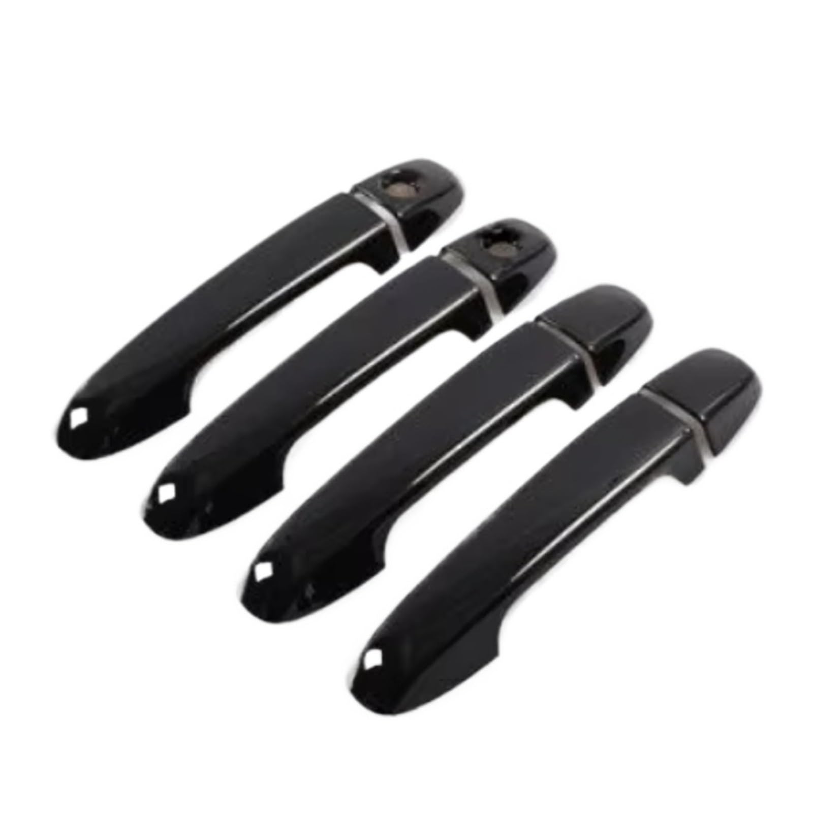 Feoosvx for Toyota for Yaris XP130 MK3 for Vitz 2012-2019 Car Accessories Carbon Fiber Chrome Door Handle Cover Trim Door Handle Handle Side(2 Keyholes 4 Doors-B)