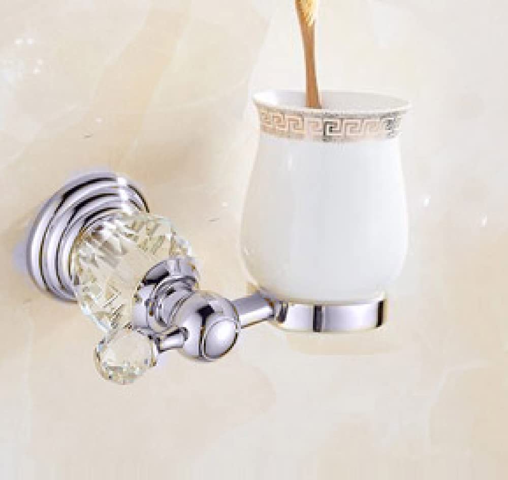 Juego de accesorios de baño de cristal y cromo de alta resistencia para pared