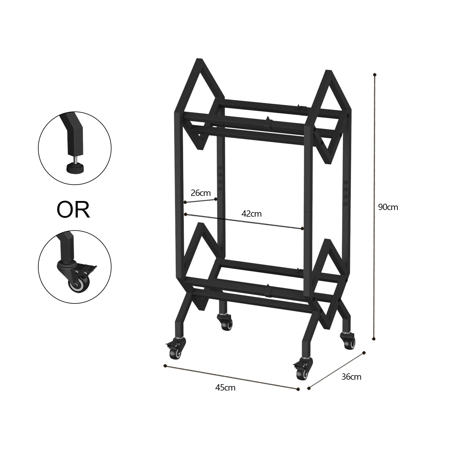 VEDECASA DJ Vinyl Record Speicherhalter Rack LP Storage Display Ständer mit Casters einfach zu verschieben mobilen Buchalbens Storage Magazine Holder Office -Dateien Organizer Regal