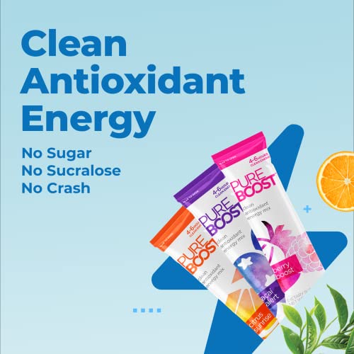 Pureboost PBEN-30PK-MLT Clean Energy Drink Mix + Immune System Support. Sugar-Free Energy thumb #1