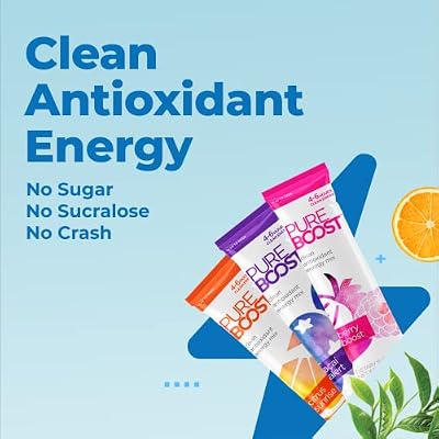 Pureboost Clean Energy and Super Immune Bundle. 60 Stick Packs Boosted with B12, Vitamin C and More. Fruity Combo Pack + Advanced Immune Support, Immune Combo Pack