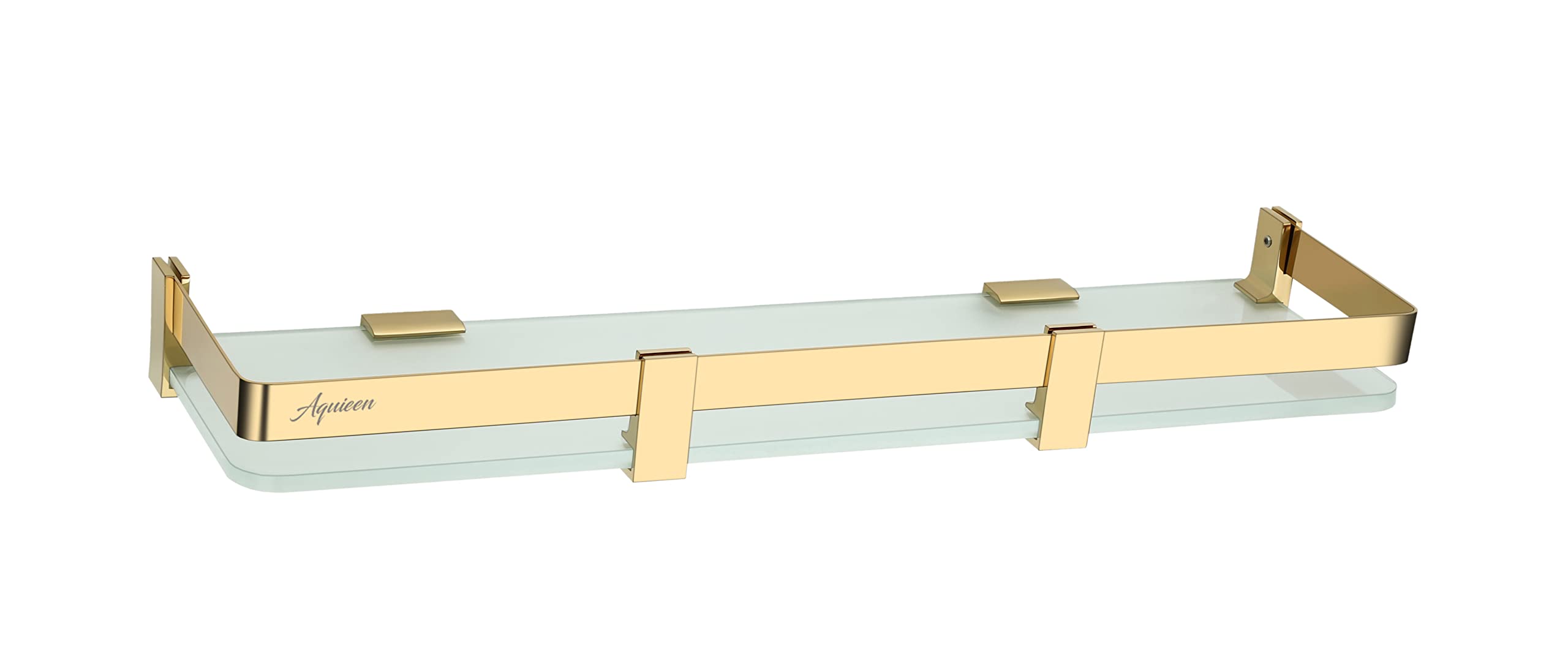 Aquieen Wall Mounted Glass Shelf for Bathroom/Kitchen PVD Gold (5 x 12) (B0BYXNK3PR) Amazon Price History, Amazon Price Tracker