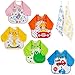 Lictin Unisex 5 Pcs babero con mangas larga EVA Impermeable con 2Pcs Pañuelo