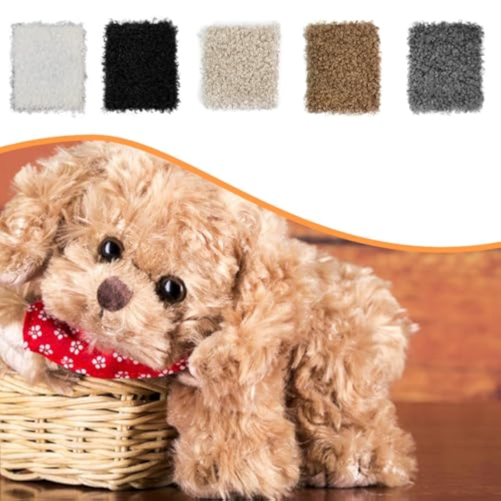 Curly Faux Fur Cloth for DIY Crafts, White