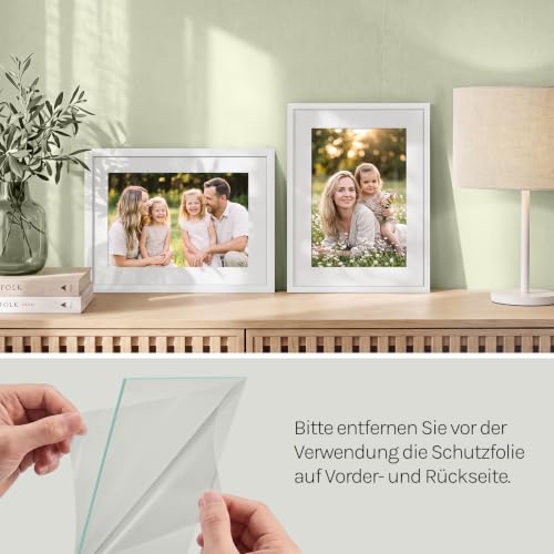 WOLTU Bilderrahmen 15x20, 10er set, Kunststoff Fotorahmen mit Passepartout – Ansicht 4