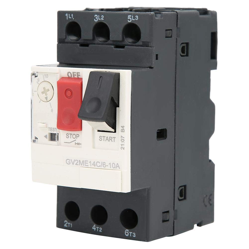 GV2 Disjoncteur, Disjoncteur de Protection Moteur pour la Protection de la Ligne de Distribution et la Conversion de Charge peu Fréquente, Fréquence 50 / 60HZ (GV2-ME14C 6~10A)