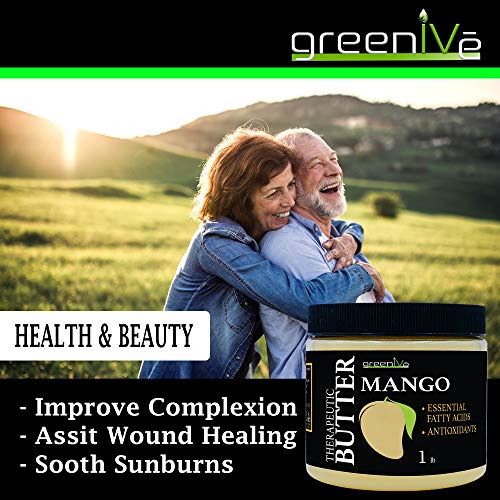 GreenIVe - 100% Pure Mango Butter- All Natural - Fresh Sourced - Exclusively on Amazon (1 Pound Crumble)