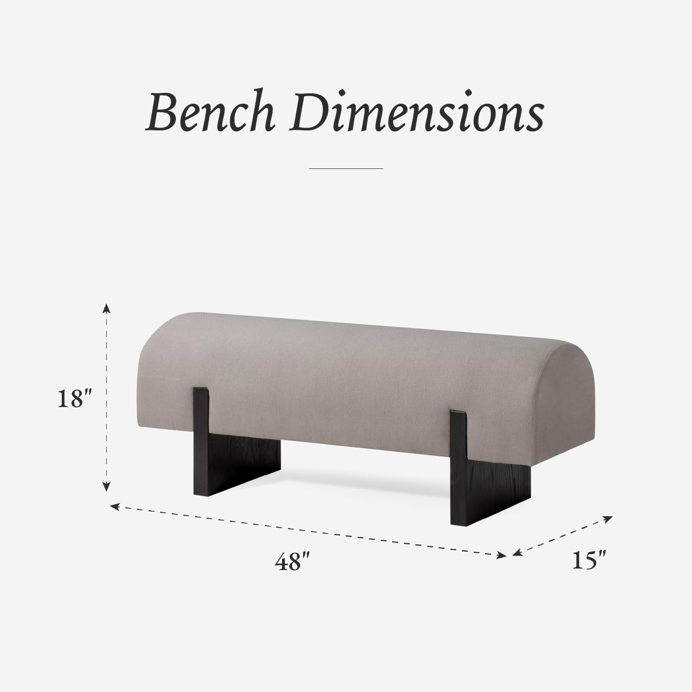 Amazon.com - Maven Lane Juno Modern Wooden Upholstered Bench