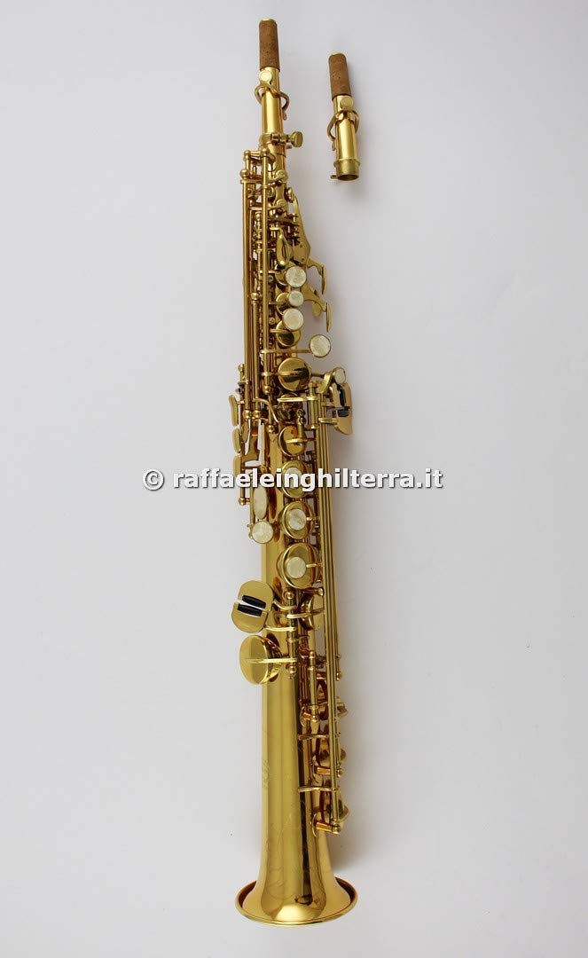 Proel GR SSP800 Grassi - Sax Sassofono Dritto Soprano SIb con Doppio Chiver in Ottone Laccato, Accessori Base