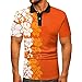 Generic Camicia da Uomo Casual a Maniche Corte con Scollo Rotondo Camicia Stampata con t-Shirt Giacca Fiori