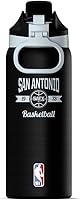 Vista 2 de Hydrapeak x Botella de agua con licencia oficial de la NBA San Antonio Spurs Oasis de 32 onzas con tapa de chug, botella de agua de acero inoxidable