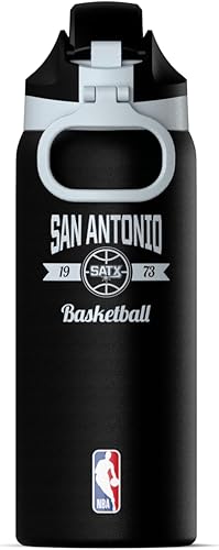 Miniatura 2 de Hydrapeak x Botella de agua con licencia oficial de la NBA San Antonio Spurs Oasis de 32 onzas con tapa de chug, botella de agua de acero inoxidable