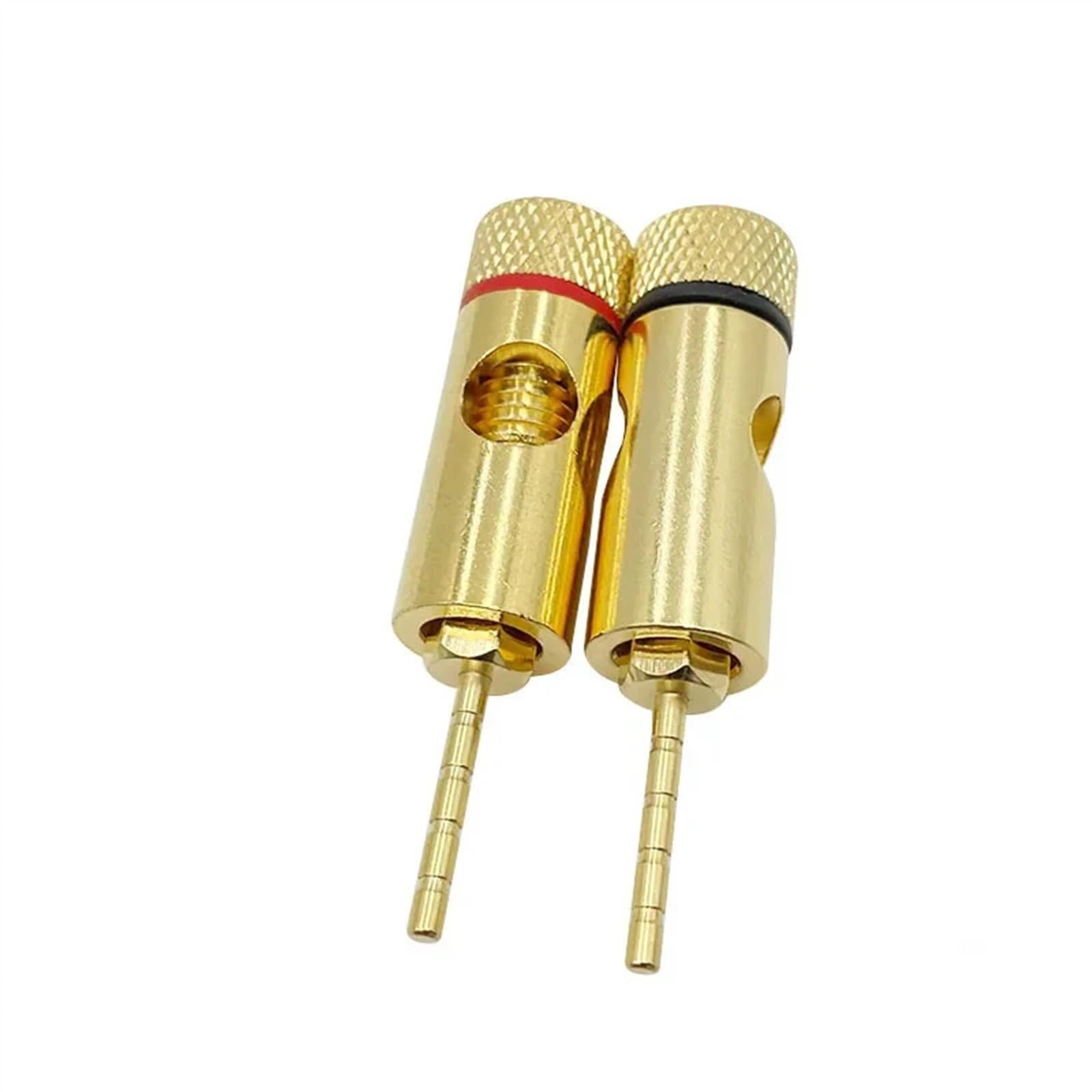 Adaptateur de fiche Banane en cuivre plaqué Or, 8 pièces/4 Paires, 2mm, bornes Banane Droites, fiches de Haut-Parleur, connecteur de câblage (Color : 8 Red)