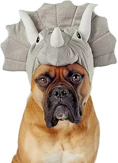 Generic Halloween Triceratops Dog and Cat Costume - X-Small/Small, Grey, XS