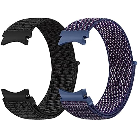 Runostrich Nylon No Gap Strap Compatible with Samsung Galaxy Watch 5/4 40mm 44mm/5 Pro 45mm/Galaxy Watch 4 Classic Band 42mm 46mm, Soft Sport Replacement Wristband for Women Men Cover