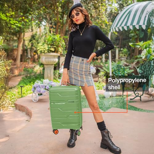 Image of Nasher Miles Paris Hard-Sided Polypropylene Luggage Set of 3 | 55cm, 65cm & 75cm | 8 Wheels Double Spinner Small, Medium & Large Trolley Bag for Travel | Suitcase (Multicolor)