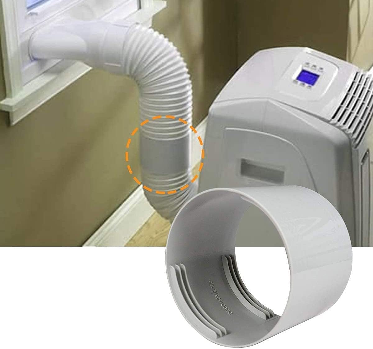 6 Inch Thread Portable A/C AC Air Conditioner Exhaust Hose Coupler/Coupling/Connector, Support Clockwise/Counter-clockwise Thread, AC Hose Coupler Coupling Extension