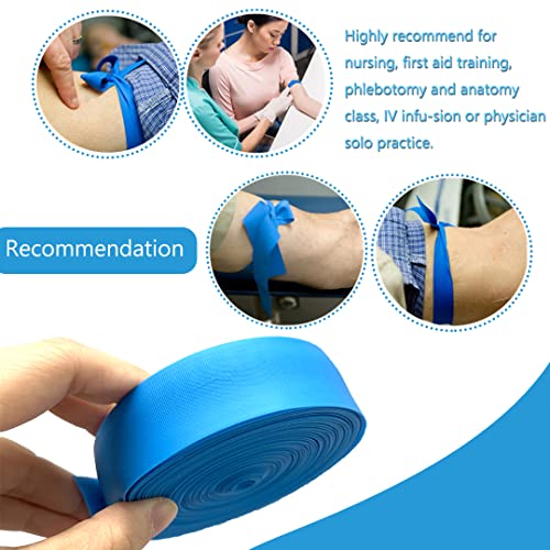 Med Tourniquet – Einweg, latexfrei, TPE, 45,7 cm lang, 2 Rollen à 50 Stück, blau