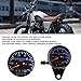 Universal Motorcycle Odometer and Speedometer Gauge Kit with LED Backlight Compatible with Cafe Racers Custom Bikes and Various Motorcycle Styles for Easy Installation on 12 Volt Systems
