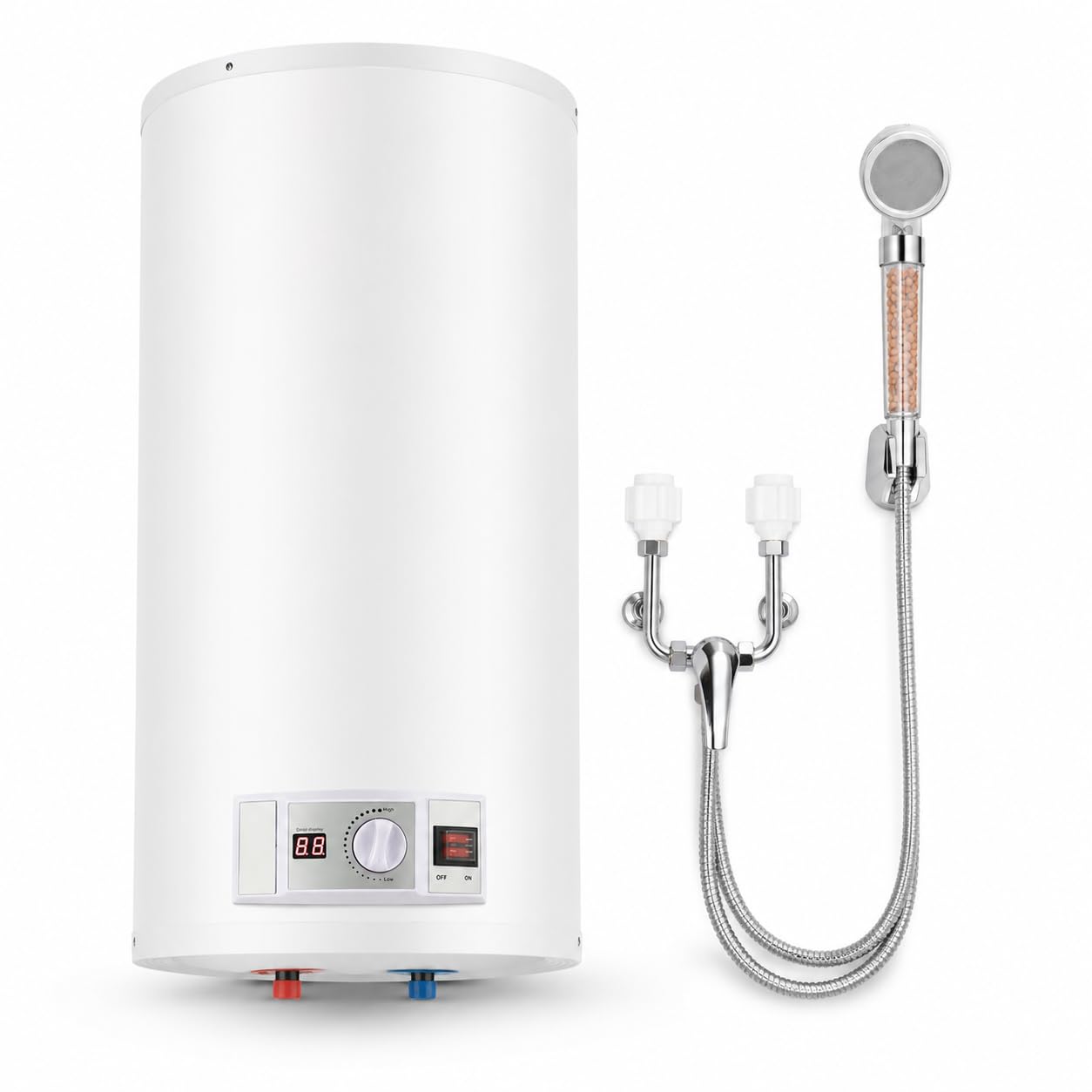 Serbatoio acqua calda elettrica da 50 l, potenza di riscaldamento 2000 W e termometro, risparmio energetico, scaldabagno, scaldabagno