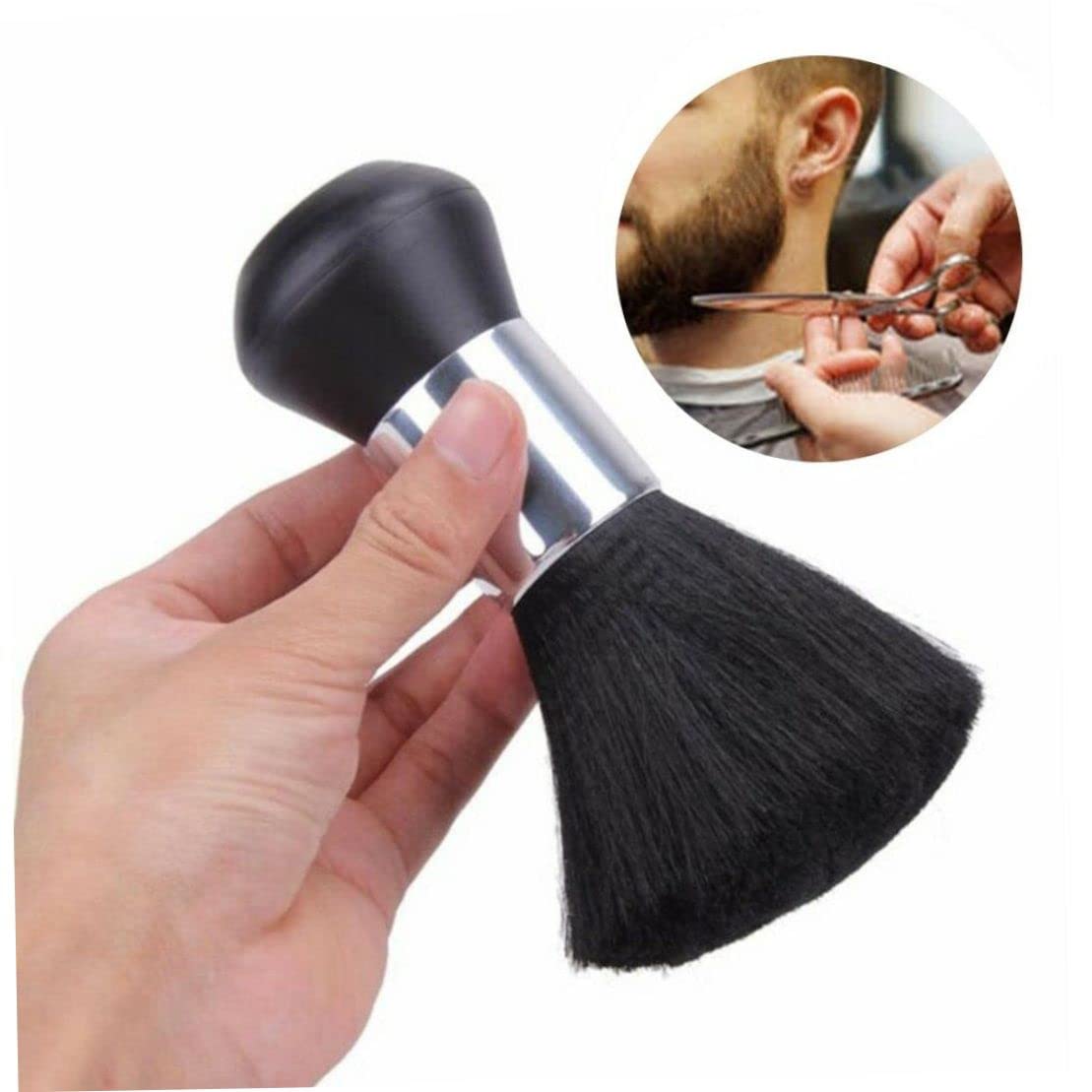 Spolverino per collo con spazzola da barbiere|Spolverino professionale per collo da barbiere Spazzola per pulizia morbida per capelli