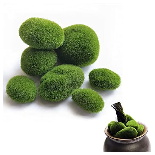 12 stycken Moss-terrarium, konstgjorda mossstenar, simuleringsgräs bonsai gör-det-själv landskapsdekor, falsk mossdekor, grön moss-täckta stenar för blomsterarrangemang, älvträdgårdar och hantverk