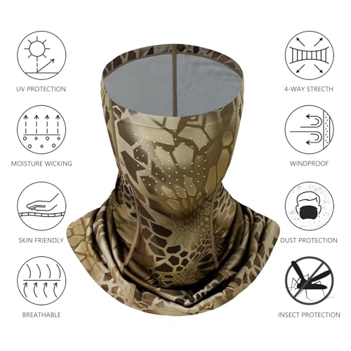 Image of BASSDASH UPF 50+ Breathable Neck Gaiter, Quick Dry Face Mask for Men Women