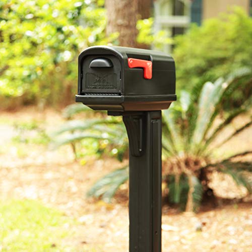 Gibraltar Mailboxes Classic Medium Capacity Double-Walled Plastic Black, All-In-One Mailbox & Post Combo Kit, Gcl10000B #TOP3