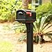 Gibraltar Mailboxes Classic Medium Capacity Double-Walled Plastic Black, All-In-One Mailbox & Post Combo Kit, GCL10000B