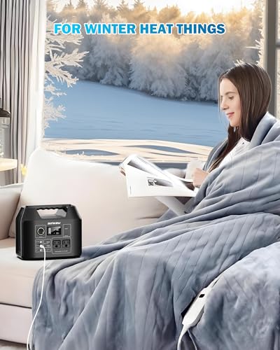 SinKeu E300 Portable Power Station 300W LiFePO4 Battery(LFP) 8-Port Solar Generator with 110V Pure Sine Wave AC Outlets Compact 80000mAh Solar Power Bank for Emergency Camping Home Use(Black) - Image 5