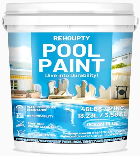 REHOUPTY Pool Paint Ocean Blue