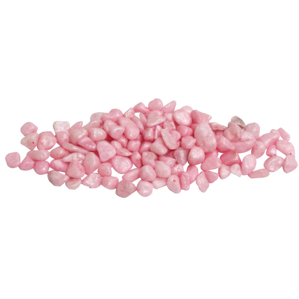 Amtra Fluo Żwir dekoracyjny do akwarium, ceramiczny żwir dolny, do akwarium słodkowodnego i słonowodnego, bez kurzu, różowy, 350 g