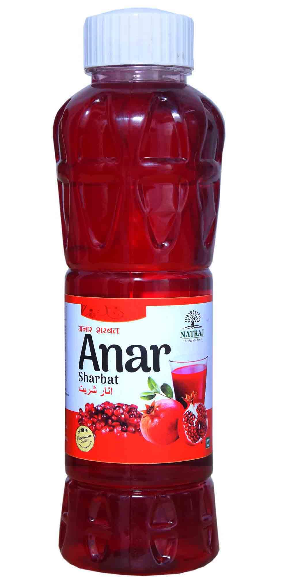 Natraj The Right Choice Anar Sharbat Syrup, 750 ml – Refreshing Pomegranate Drink, Rich in Flavor & Aroma, Ideal for Cooling Beverages, Mocktails, and Family Gatherings.