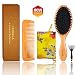 Hair Brush, Boar Bristle Hair Brush with Detangling Pins for Thick, Curly Dry or Wet Hair, Best Paddle Hair Brushes for Women Men Reach and Massage Scalp, Adding Shine, Brush Cleaner, Comb Included