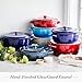 Merten & Storck 3.7QT & 5.5QT Dutch Ovens with Lids, 4 Piece Cookware Set, European Crafted Enameled Iron Stockpot, Induction & All Cooktops, Braising, Stews, Roasting, Slow Cooking, Sourdough, Caribbean Blue