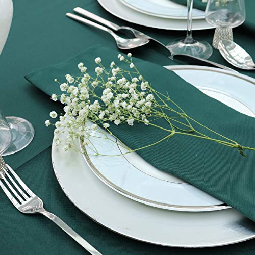 Kadut Rectangle Tablecloth - 90 X 132 Inch – Hunter Green Rectangular Table Cloth For 6 Foot Table In Washable Polyester – 30” Drop, Great For Buffet Table, Parties, Holiday Dinner, Wedding & More #TOP3