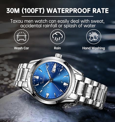 Mens Watches Dress Waterproof Analog Watches Stainless Steel Luxury Minimalist Men's Wrist Watch with Date Big Face Luminous Pointers & Scales relojes para Hombres2