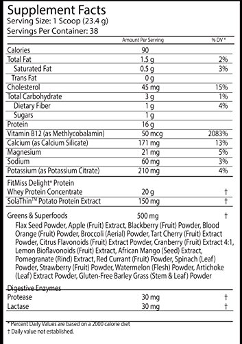 FitMiss Delight Protein Powder, Nutritional Shake, Chocolate Delight, 2 Pounds, 38 Servings