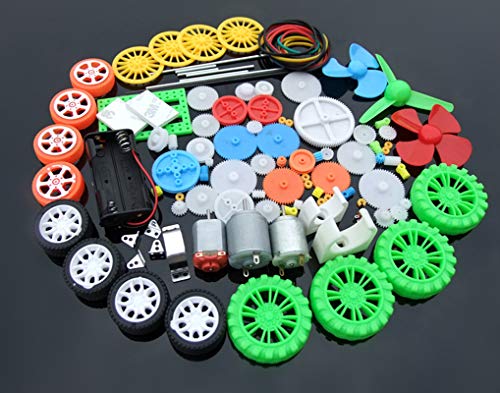 Bluemoona 112 Pcs - Plastic Gear Gearbox Motor Four-Wheel for Robot Car Ship Toy Replacement DIY