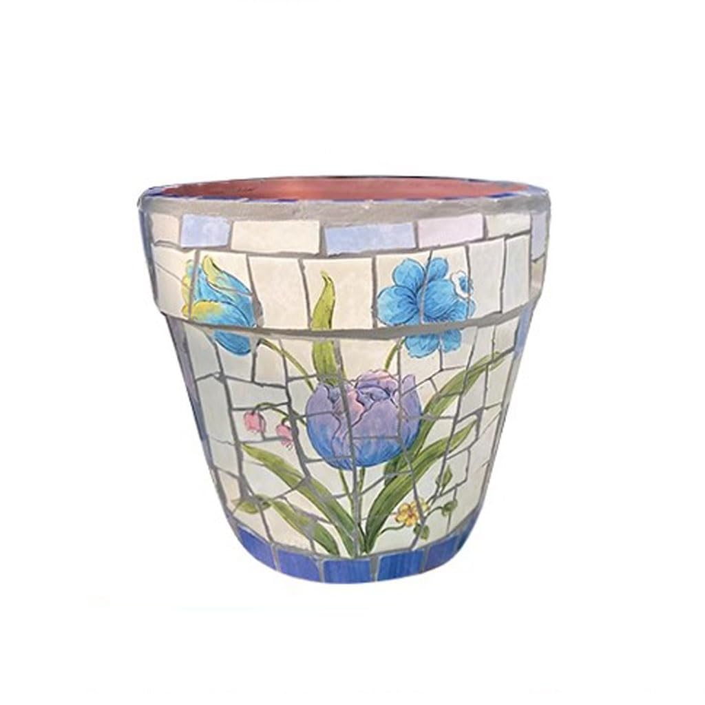 GELASIGE Flower Pots Indoor Ceramic Potted Flower Pot Courtyard Balcony Bay Window Desktop Flower Pot Decoration Outdoor Flower Pots