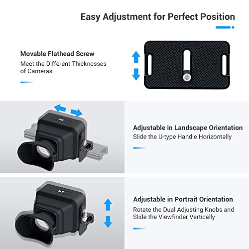 Detachable Camera Lcd Viewfinder, Camera Viewfinder 3X Screen Magnifier Sunshade Hood With Universal Arca-Type Quick Release Plate For Canon Sony Nikon And More Camera Lcd Screen Achieve Hands Free #TOP5