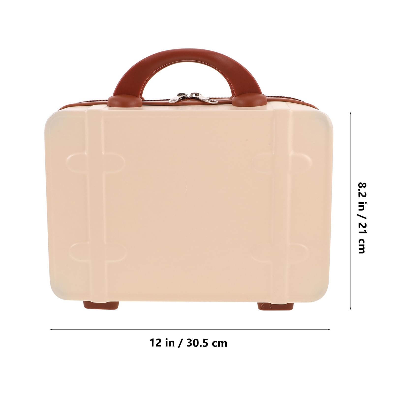 Valigetta Cosmetici Retrò da 14 Pollici in Abs, Beige