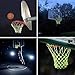 PASNMKvn Nightlight Luminously Basketball Net Replacement 12 Rings Standard Size Glowing Basketball Net Outdoor Basketball Net